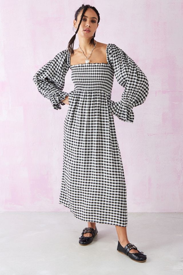Sleeper Black & White Check Atlanta Linen Dress #2