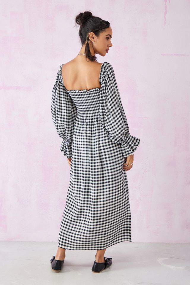 Sleeper Black & White Check Atlanta Linen Dress #3