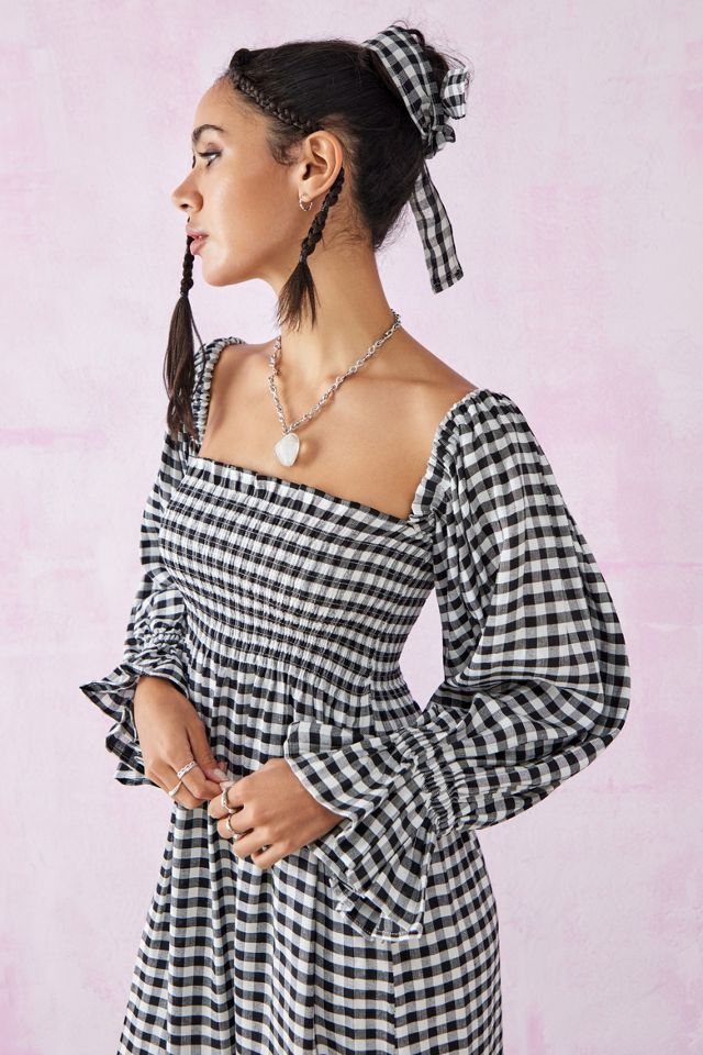 Sleeper Black & White Check Atlanta Linen Dress #4