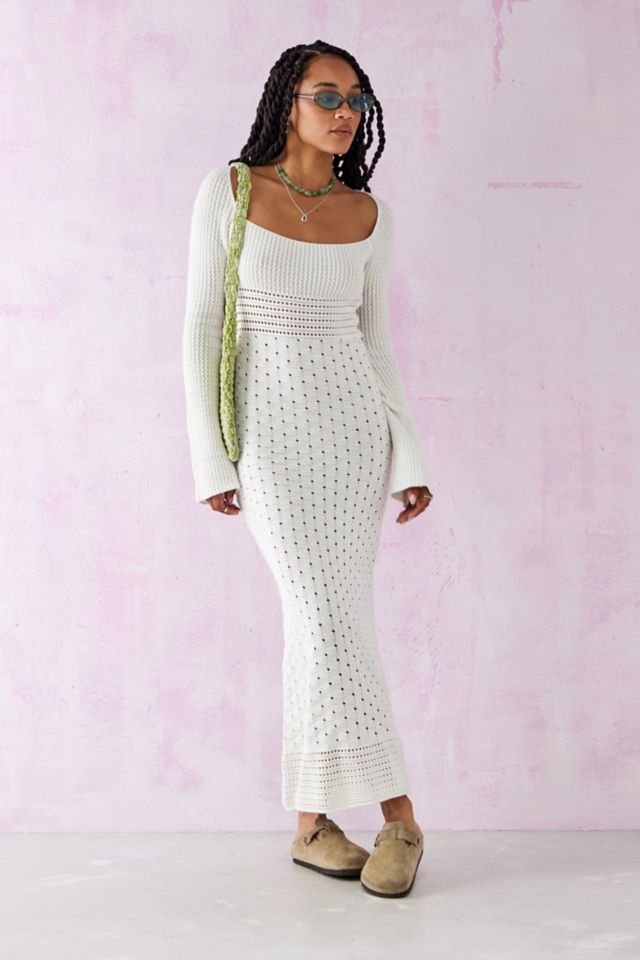 Knit maxi dress with hot sale sleeves