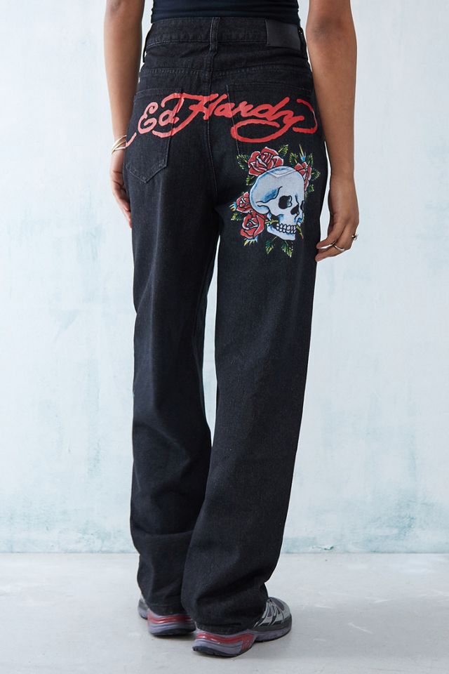 Ed Hardy Blooming Death Relaxed Jeans #2