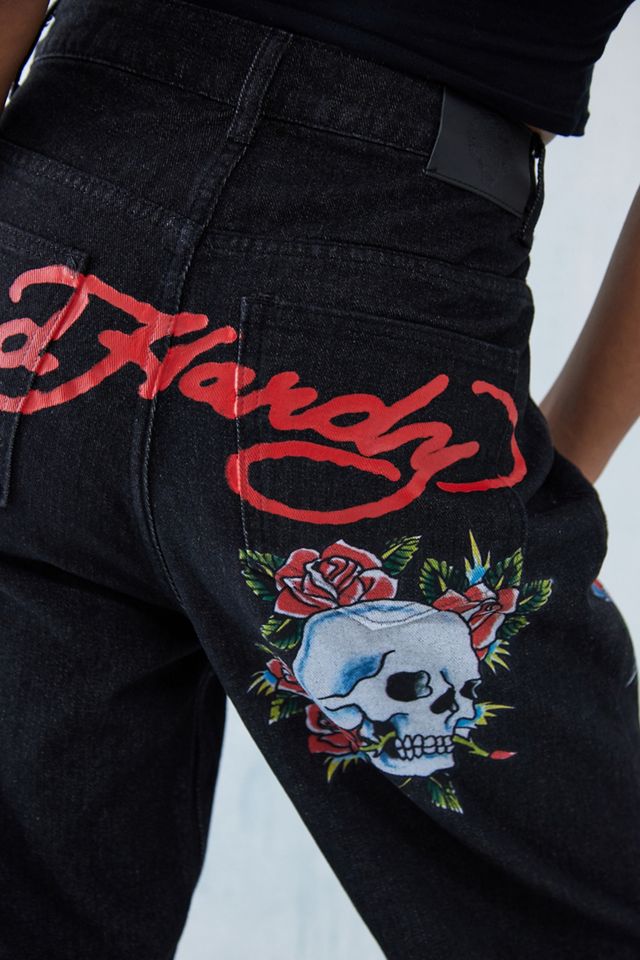 Ed Hardy Blooming Death Relaxed Jeans #3