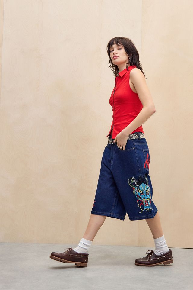 Ed Hardy Medusa Denim Skater Shorts #2