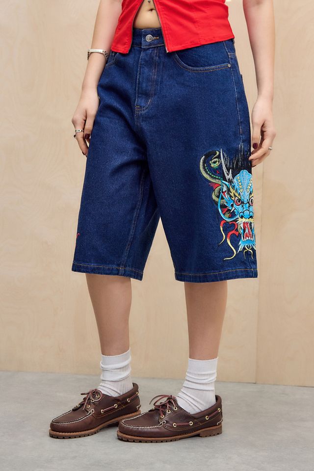 Ed Hardy Medusa Denim Skater Shorts #3