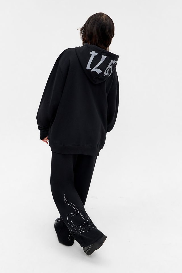 Sweat à capuche Ed Hardy avec détails de clous et flammes #3