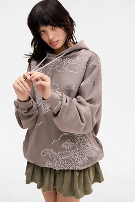 Ed Hardy Battle Bestickte Kapuzenjacke