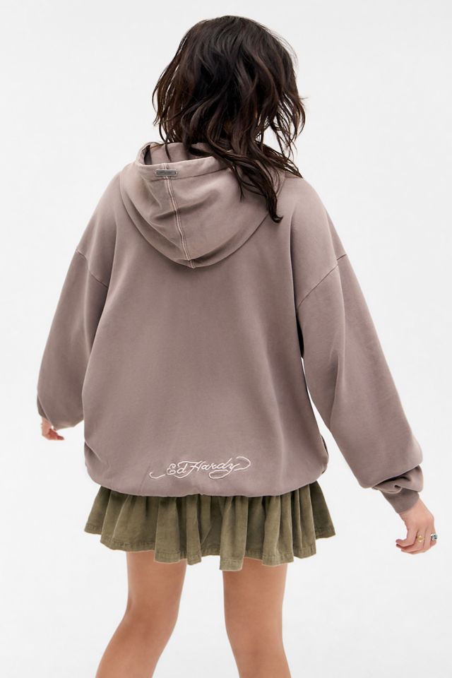 Sweat à capuche brodé Ed Hardy Battle #3