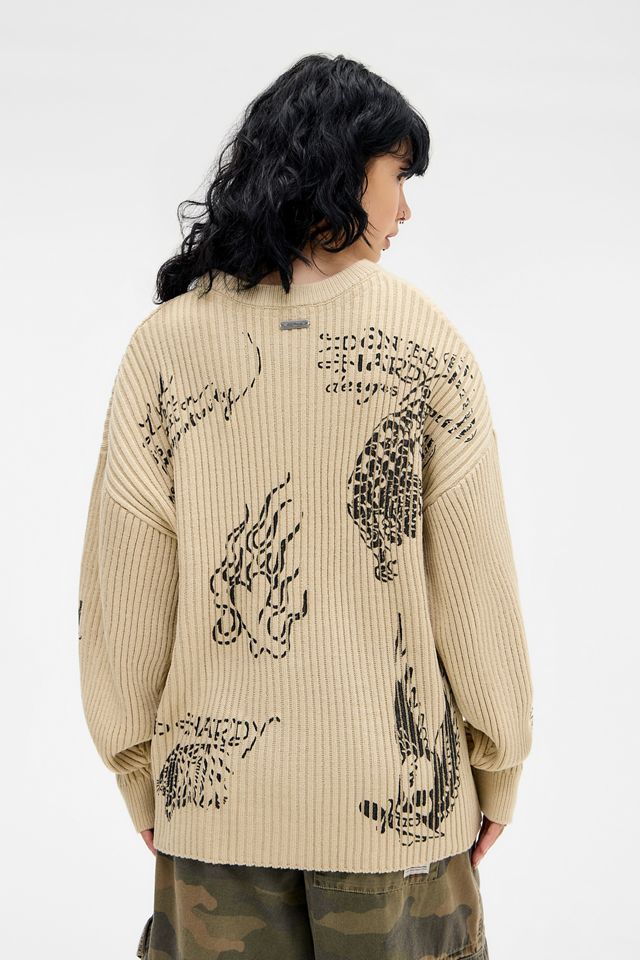 Felpa a coste stile gotico Ed Hardy #3