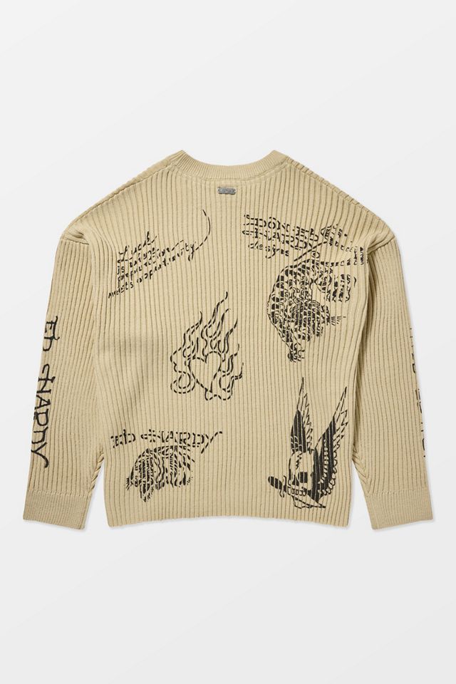 Felpa a coste stile gotico Ed Hardy #8