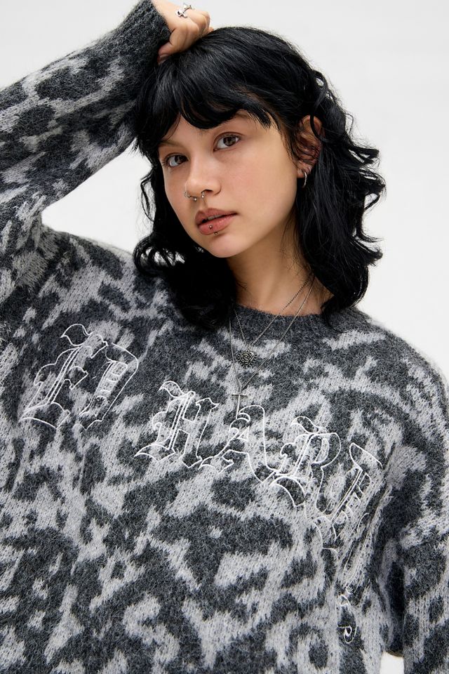 Pull en maille gothique léopard Ed Hardy #1