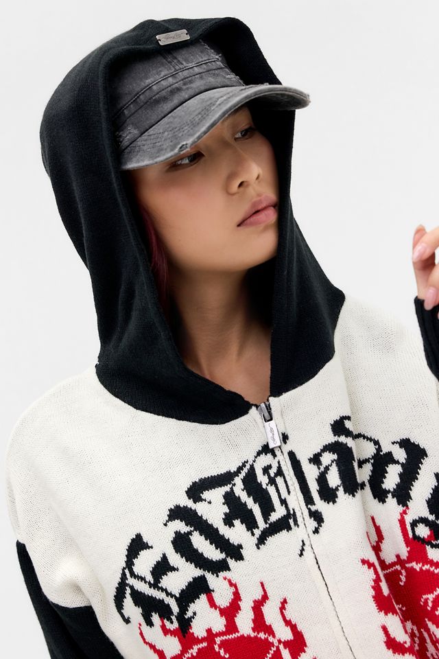 Sweat à capuche tricoté zippé 1971 Ed Hardy #2