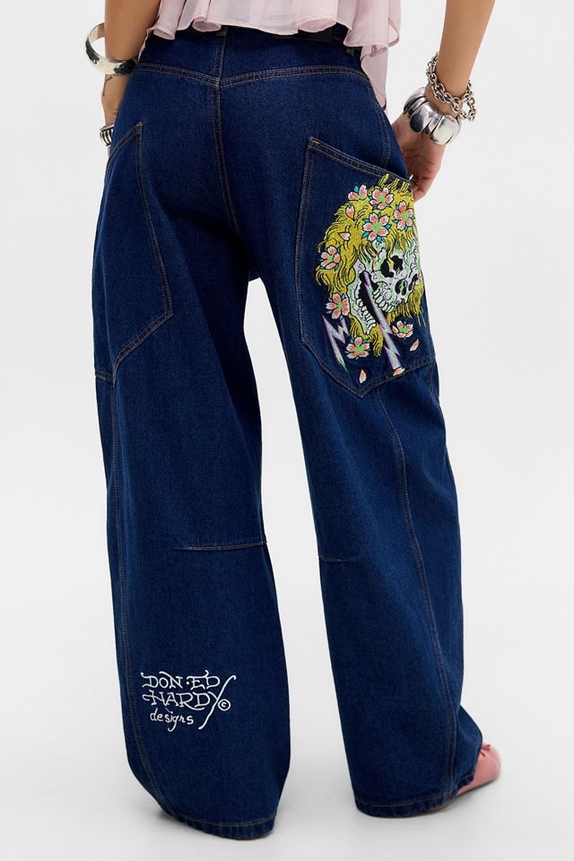 Jean décontracté Gothic Skull Ed Hardy #3