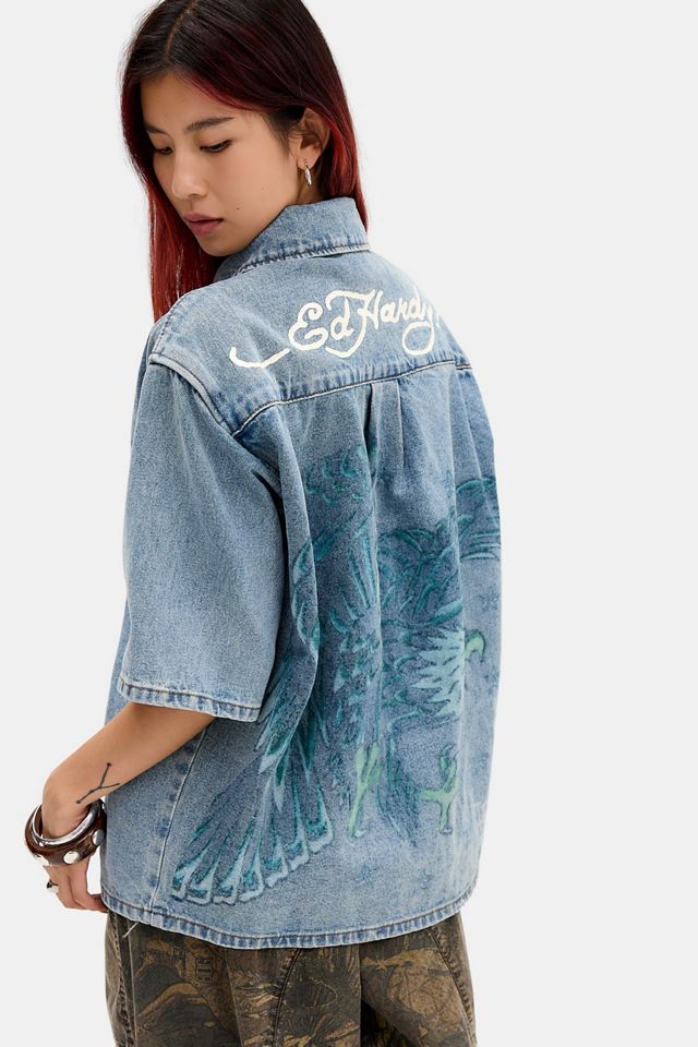 Ed Hardy Adler & Sterne Relaxed Jeanshemd #1