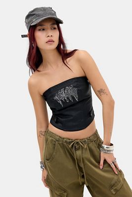 Haut bustier à logo dégoulinant Ed Hardy