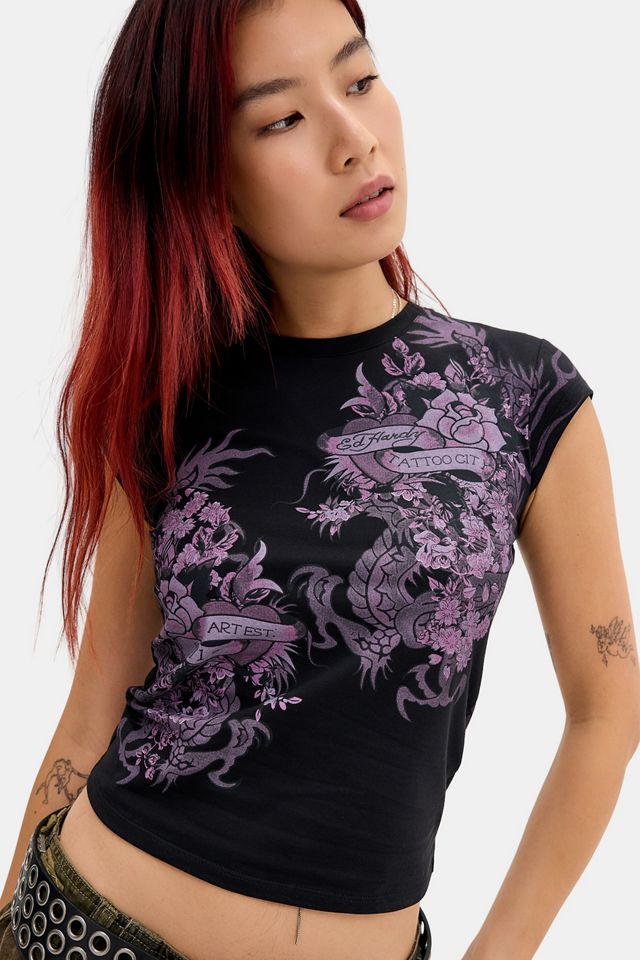 Camiseta Baby de Manga Corta con Estampado de Tatuaje Ed Hardy #2