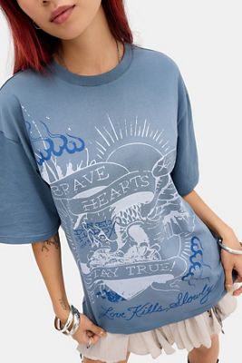 Ed Hardy Brave Hearts Relaxed T-Shirt