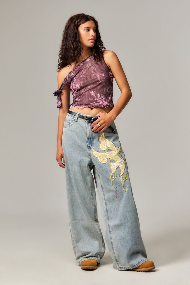 Jeans Ed Hardy con Applicazione a Farfalla #2
