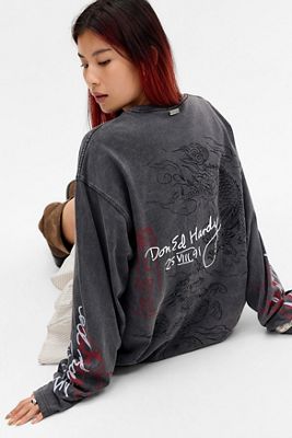 T-shirt décontracté Ed Hardy Flying Twin Dragon