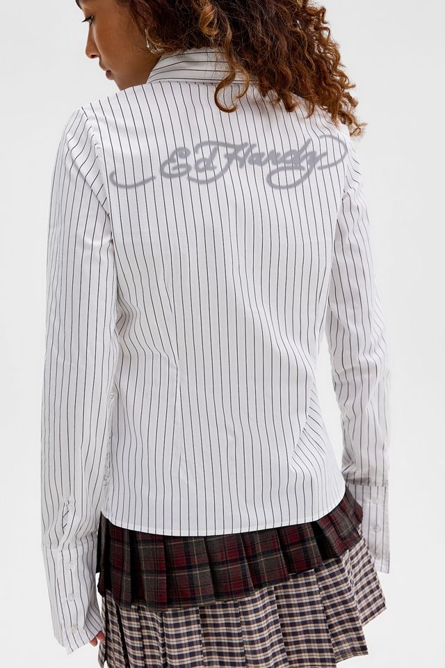 Ed Hardy Tailliertes Hemd mit Drachendruck #3