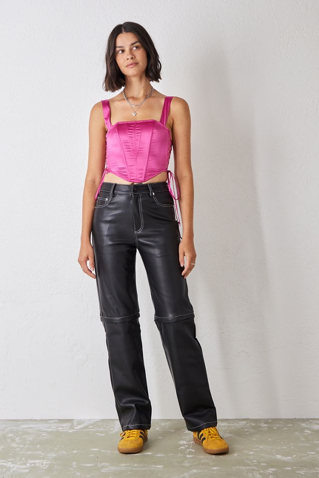 NiiHai Detach Faux-Leather Trousers #2