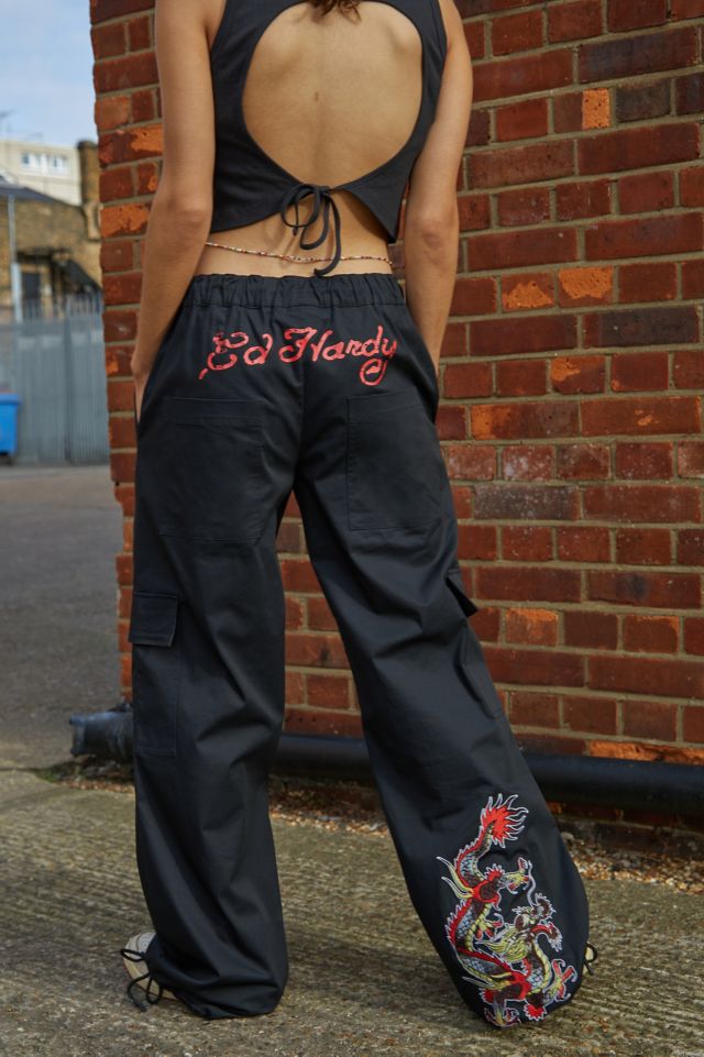 Ed Hardy Lotus Low-Rise Sweatpant