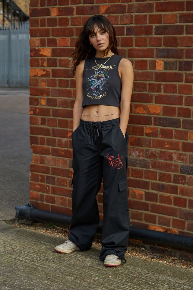 Ed Hardy UO Exclusive Black Cargo Pants #1