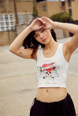 Ed Hardy UO Exclusive White Skull Vest | Urban Outfitters UK