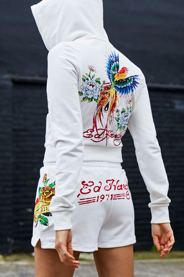 Ed Hardy Sudadera con capucha Blanca Phoenix #3