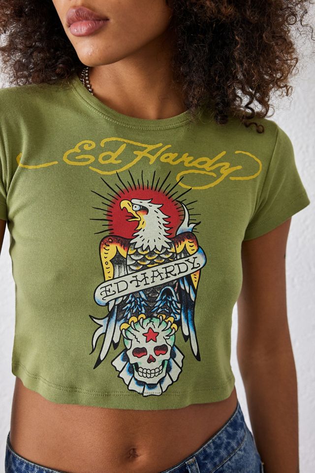 Ed Hardy camiseta recortada Eagle Skull #2