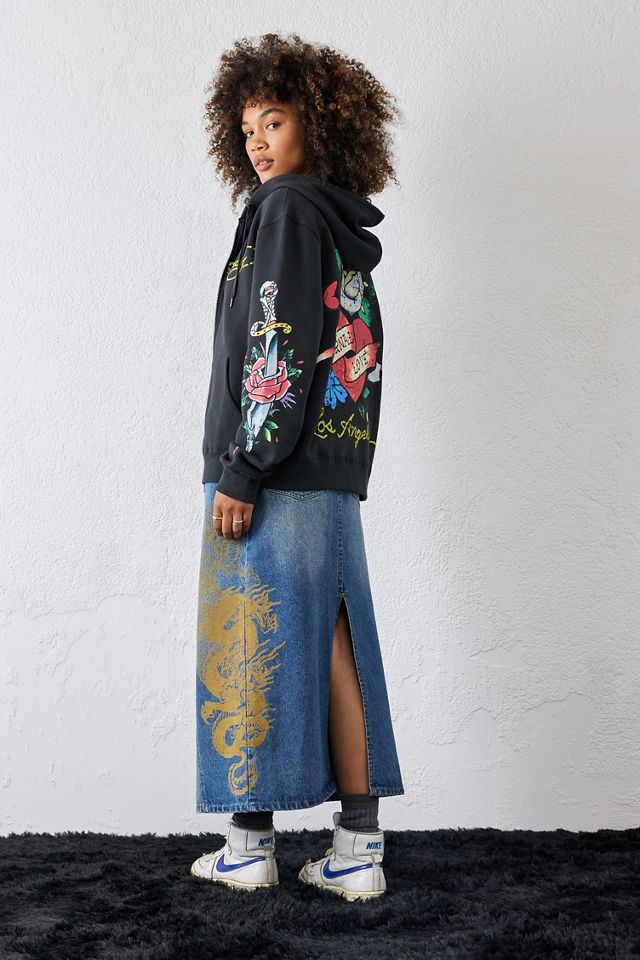 Ed Hardy - Sweat à capuche zippé Eternal Love #1