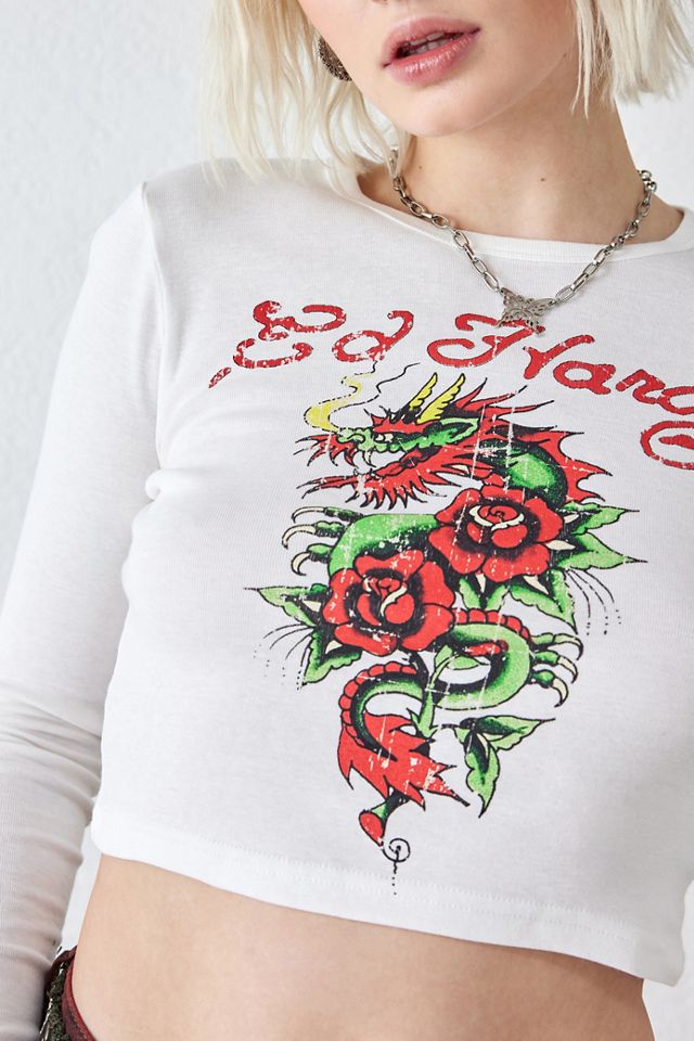 Ed Hardy Dragon Long Sleeve T-Shirt #1