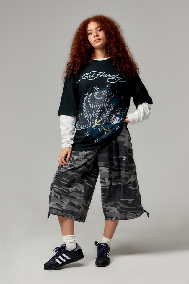 T-shirt superposé Ed Hardy Eagle In The Stars #2