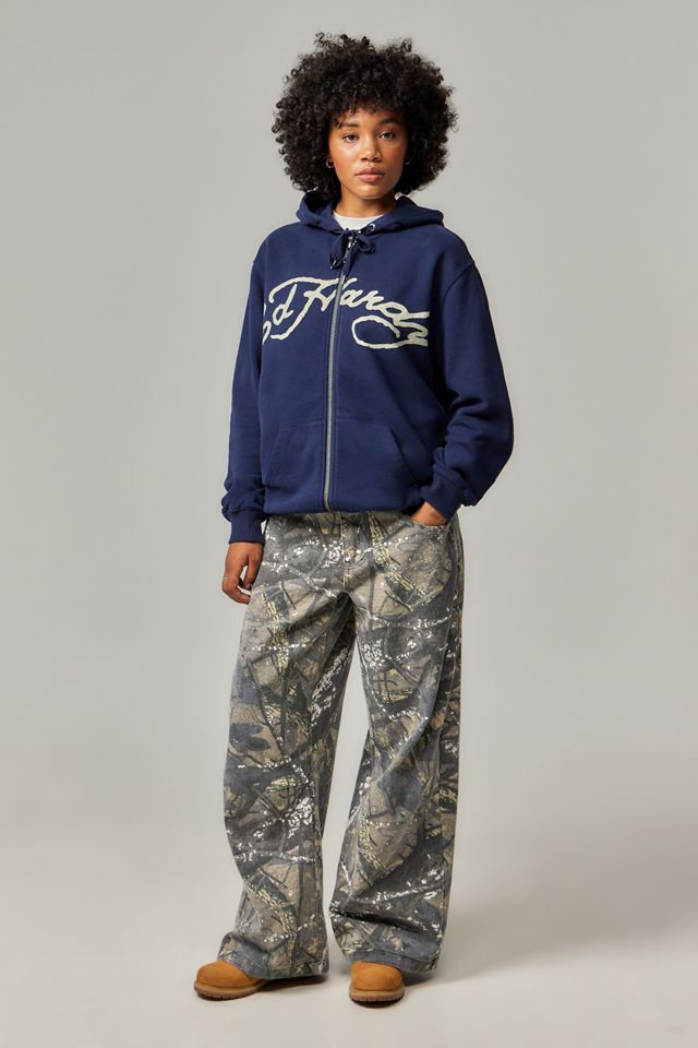 Ed Hardy UO Exclusive Navy Sword Zip-Up Hoodie #3