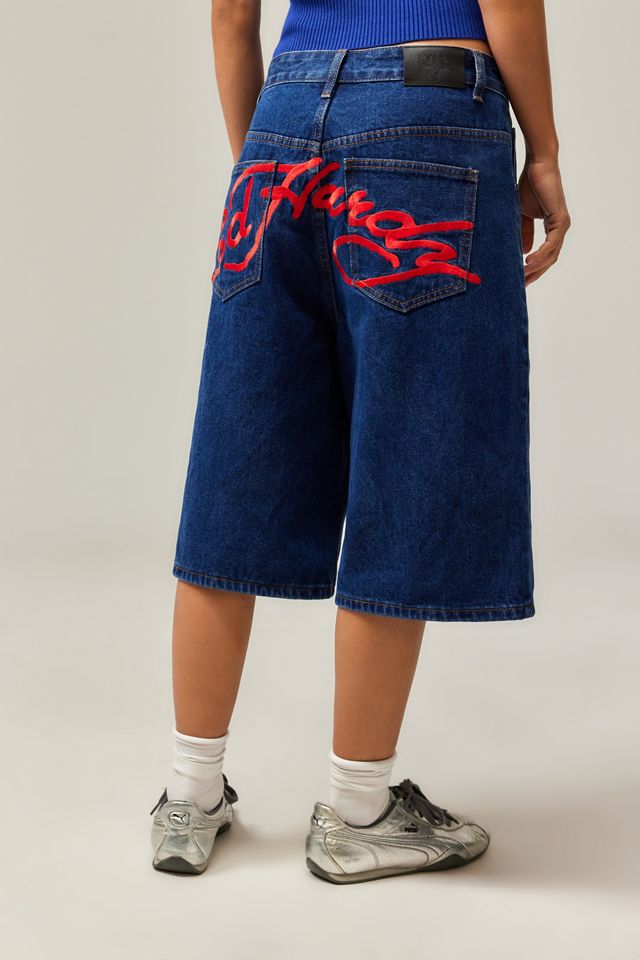 Ed Hardy UO Exclusive Longline Denim Shorts #1