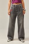 Ed Hardy UO Exclusive Grey Oversized Embroidered Jeans