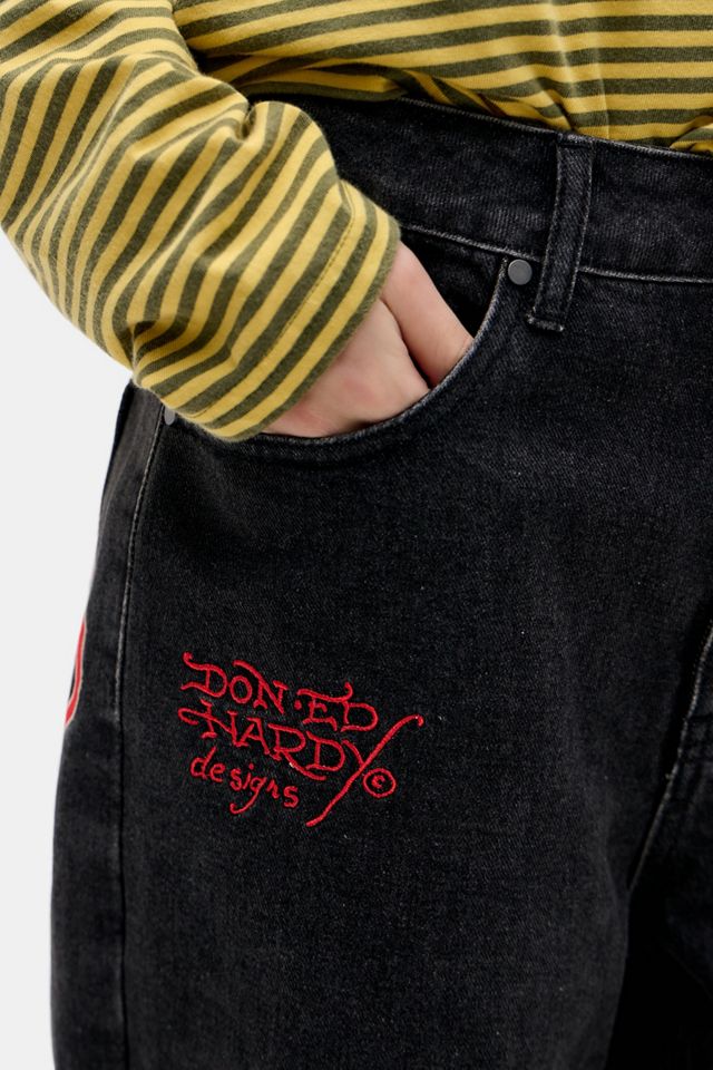 Jeans Bordados Exclusivos de UO Ed Hardy #2