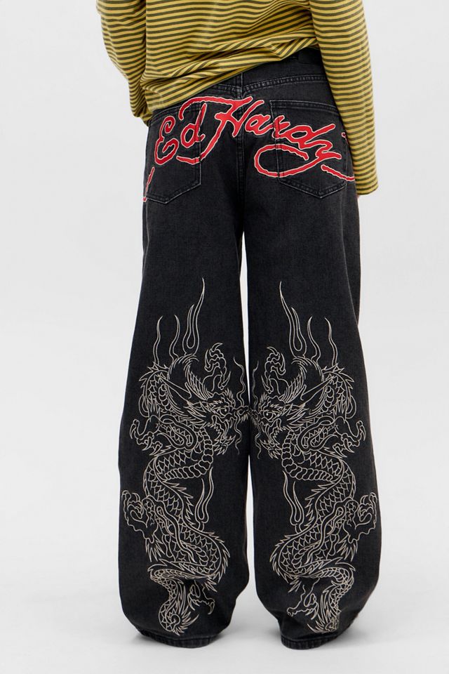 Jeans Bordados Exclusivos de UO Ed Hardy #3