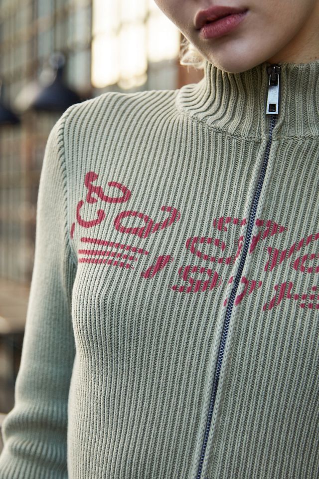 Ed Hardy UO Exclusive Rose Death Knitted Track Jacket | Urban