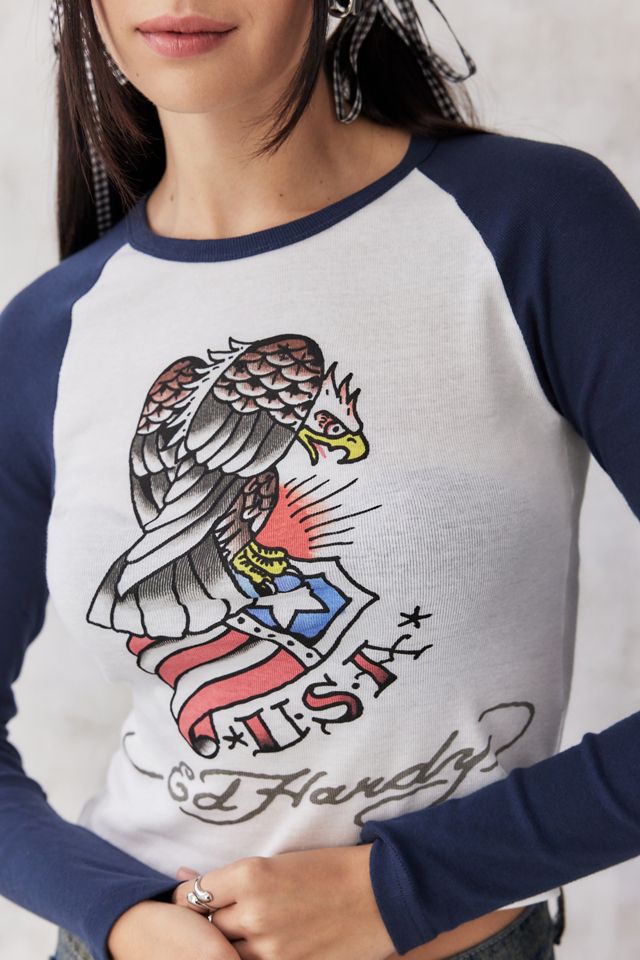 Ed Hardy UO Exclusive – Langärmeliges T-Shirt „Eagle“-Shirt #6