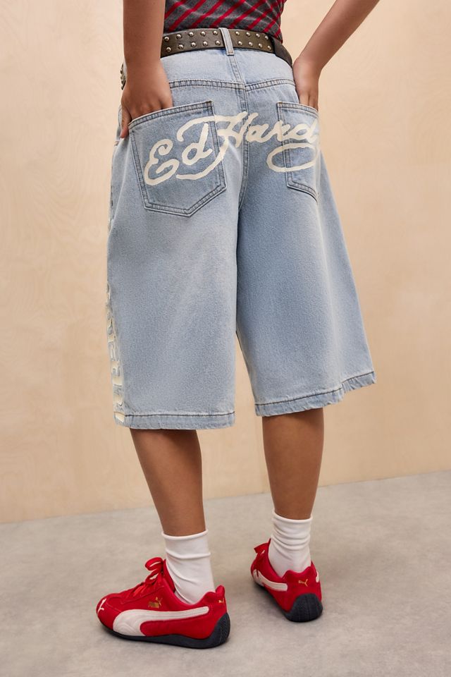 Ed Hardy Dirty Blue Denim Shorts #3