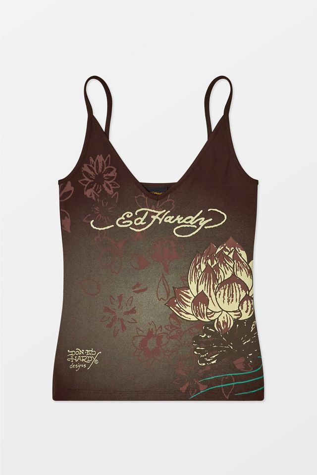 Débardeur Lotus Chocolat Ed Hardy Exclusif UO #6