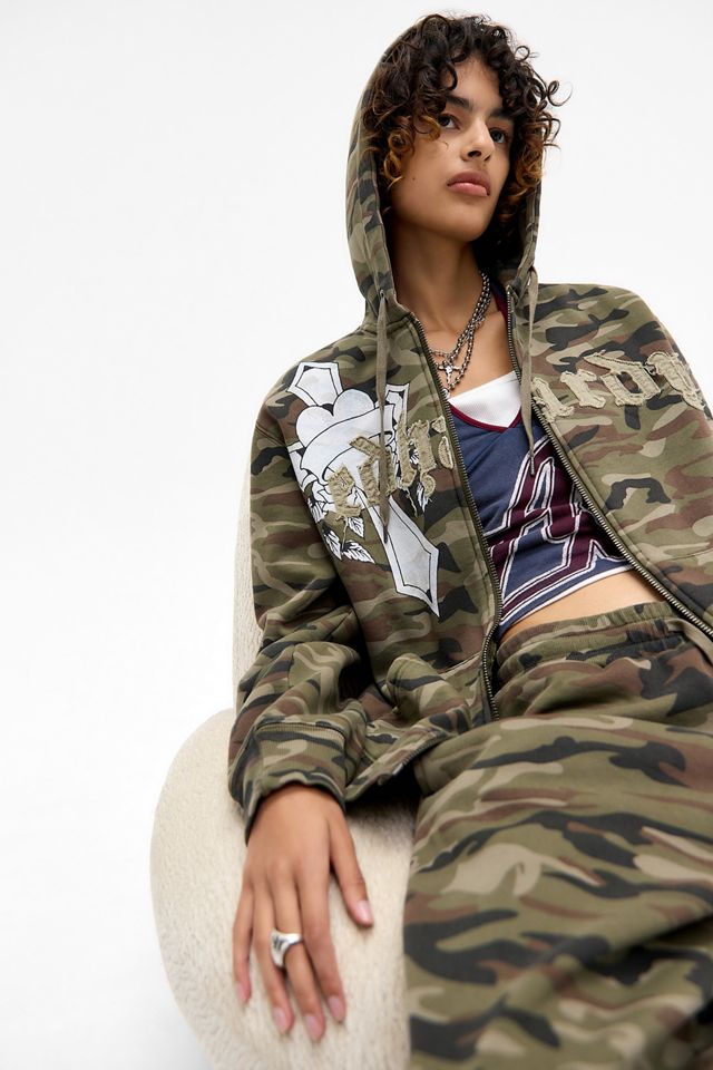 Sweat à capuche Ed Hardy UO Exclusive Camo Cross #5