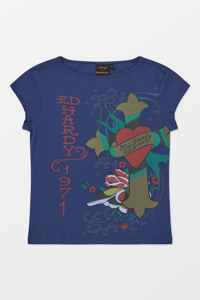 T-shirt Ed Hardy UO Exclusive Cross Slash Neck #6