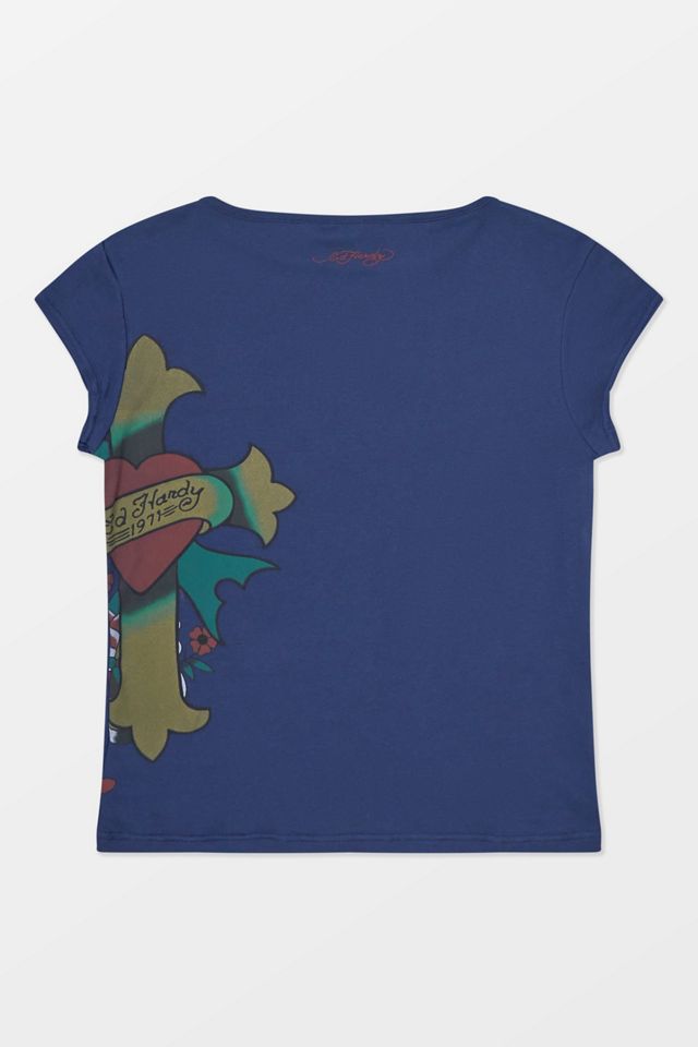 T-shirt Ed Hardy UO Exclusive Cross Slash Neck #7