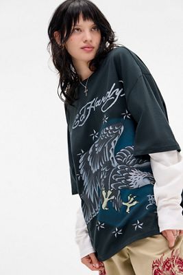 Ed Hardy T-shirt UO Exclusive Aquila nelle stelle
