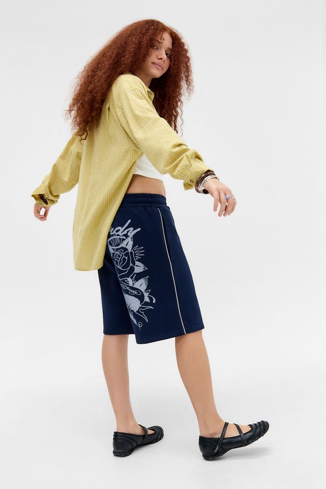 Ed Hardy UO Exclusive Climbing Rose Jogger Shorts #2