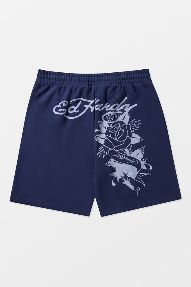 Ed Hardy UO Exclusive Climbing Rose Jogger Shorts #7