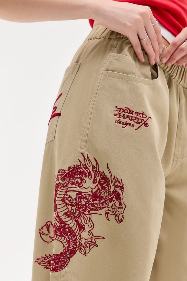 Pantalon large brodé Ed Hardy Exclusivité UO #3
