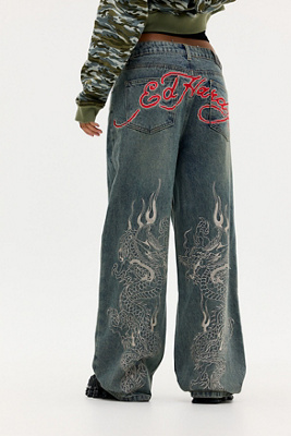 Jeans Dragon Délavé Exclusivité UO en taille: XS - Ed Hardy - Modalova