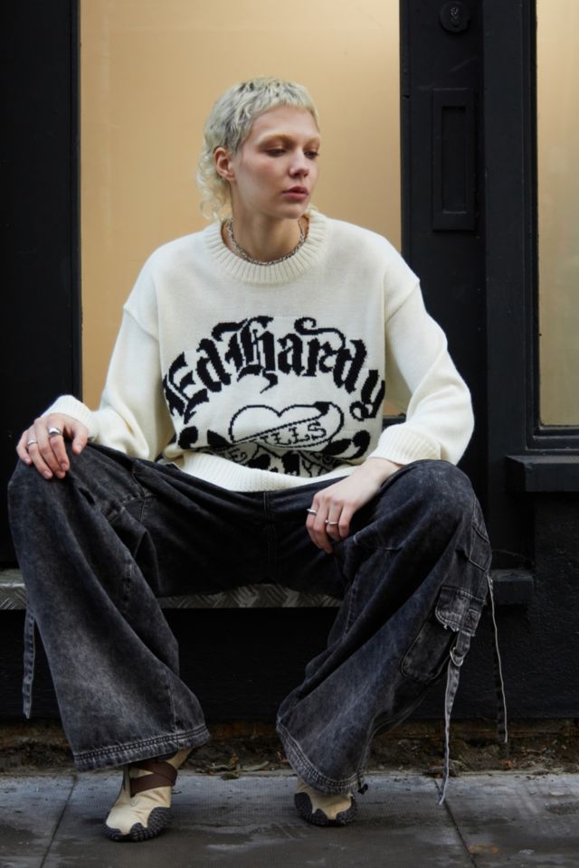 Ed Hardy UO Exclusive Love Kills Knitted Jumper